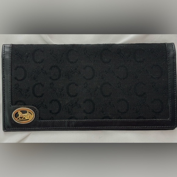 Celine AUTHENTIC Black Canvas Wallet with COA, VGUC - Picture 1 of 8